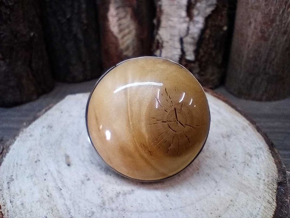 pierścionek drewniany rękodzieło artystyczne handmade