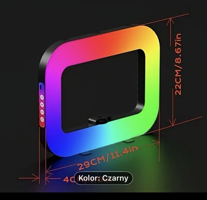Lampa do transmisji RGB pod telefon