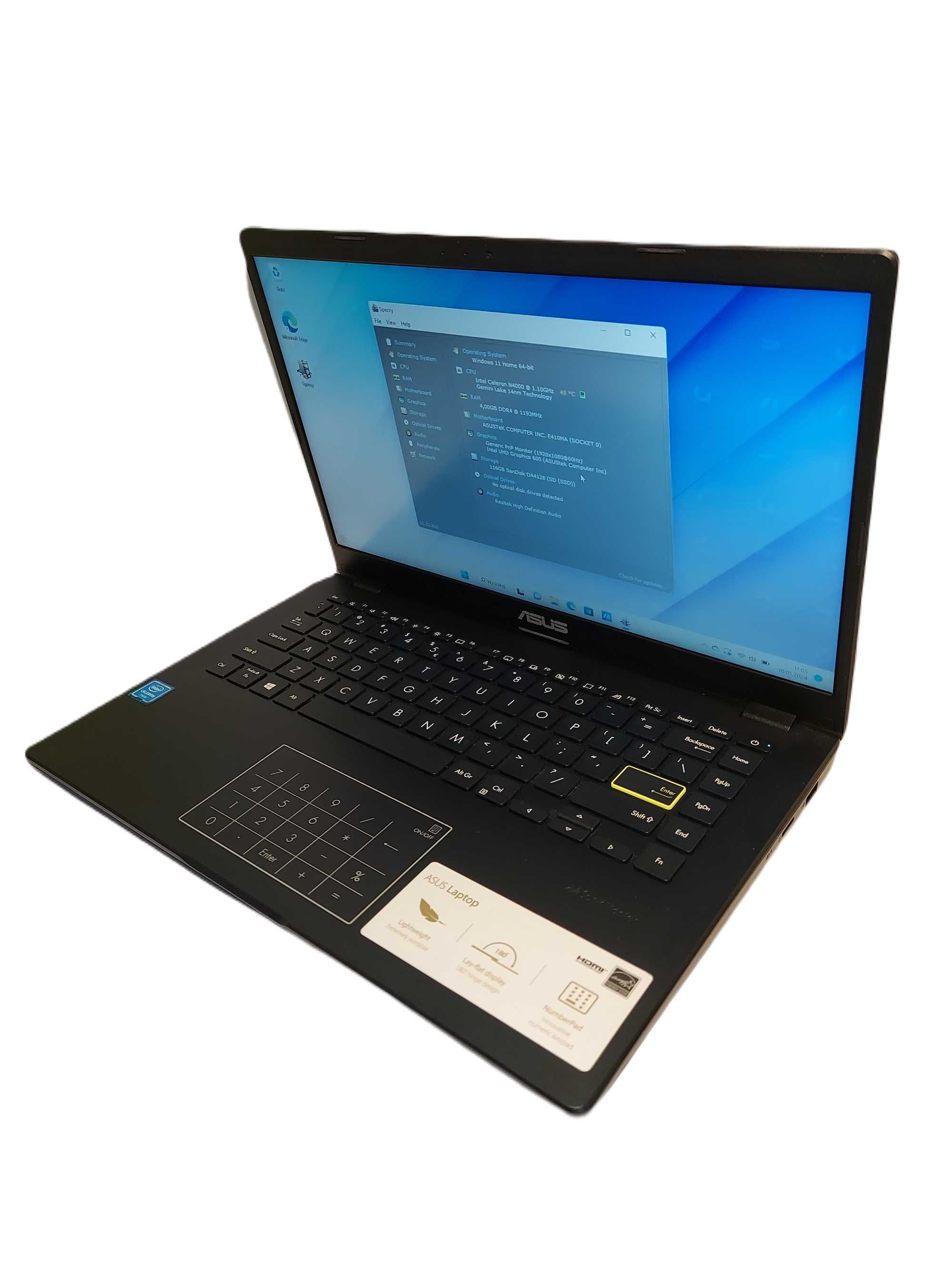 Laptop ASUS L410M 14 " Intel Celeron N 4 GB / 128 GB niebieski
