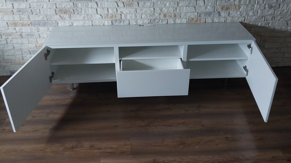 Szafka Pod Telewizor  IKEA BESTA Szafka pod TV, biały/Lappviken 180 cm