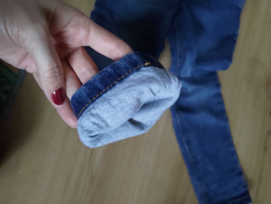 Spodnie jeansowe ocieplane rozm 116