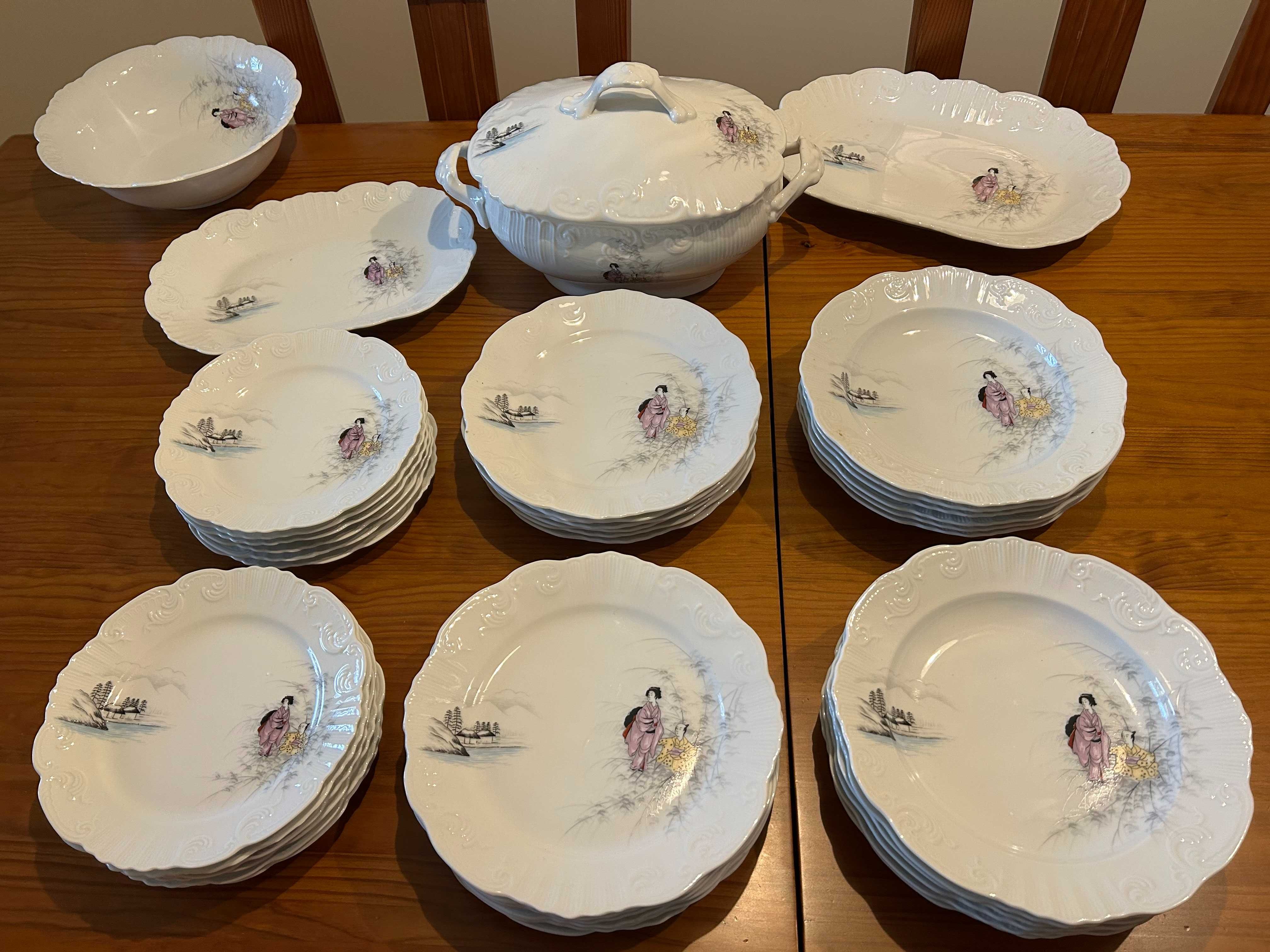 Serviço Porcelana Vista Alegre Vintage - movito Japão