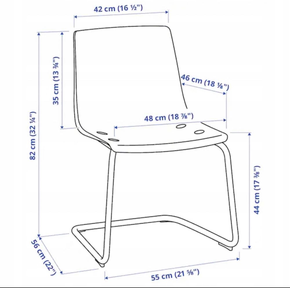 krzesło Tobias ikea czarny chrom