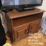 Szafka pod telewizor dąb lite drewno dębowa