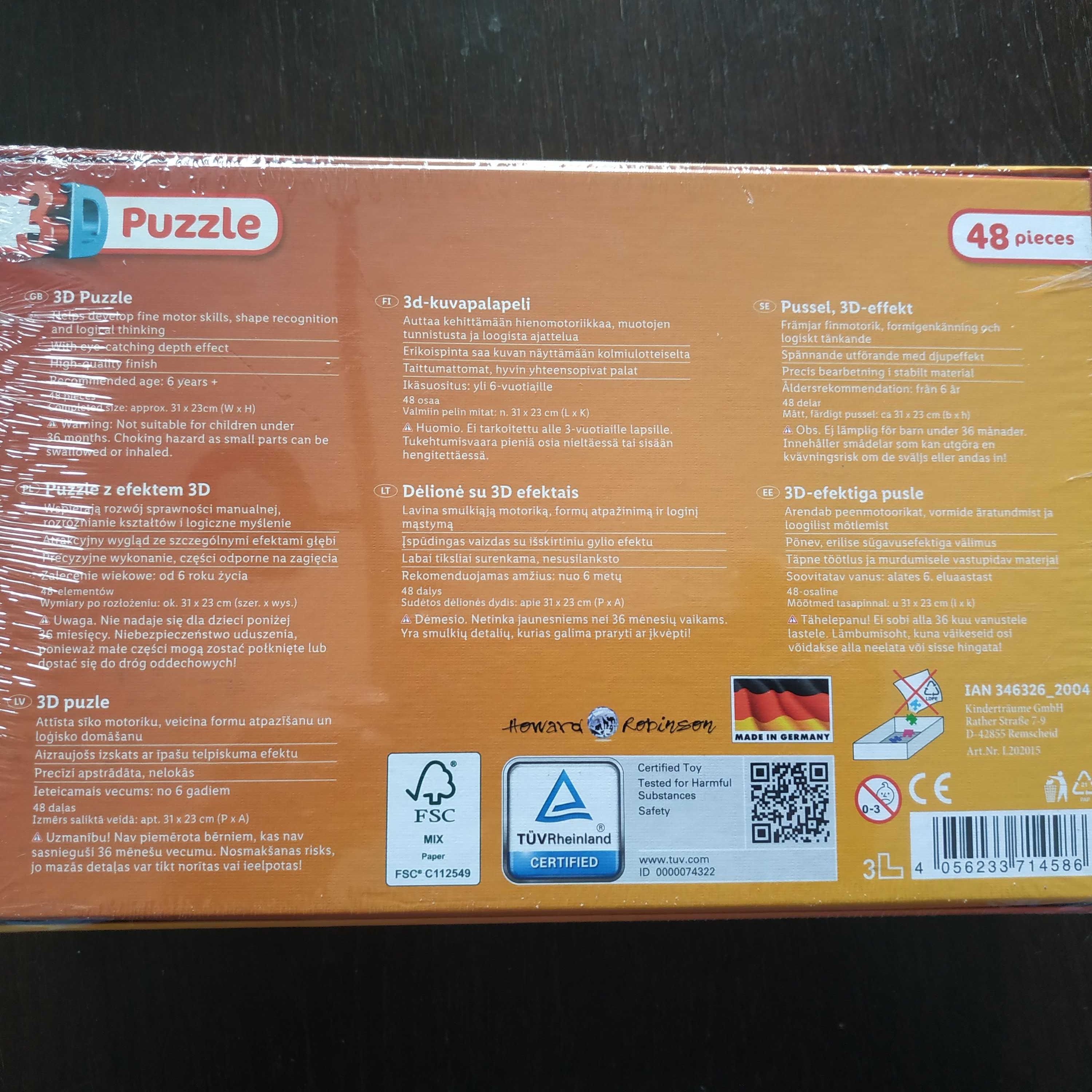 Puzzle 3d Lwia rodzina NOWE