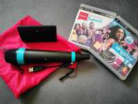Mikrofon bezprzewodowy Singstar PlayStation PS3 + odbiornik + 2 Gry