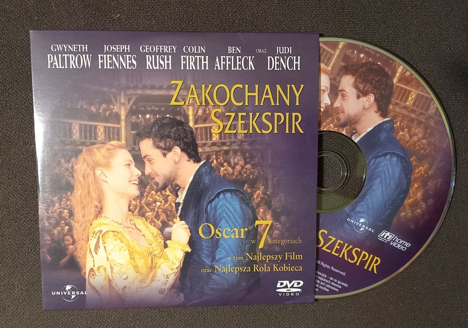 Zakochany Szekspir (film DVD)