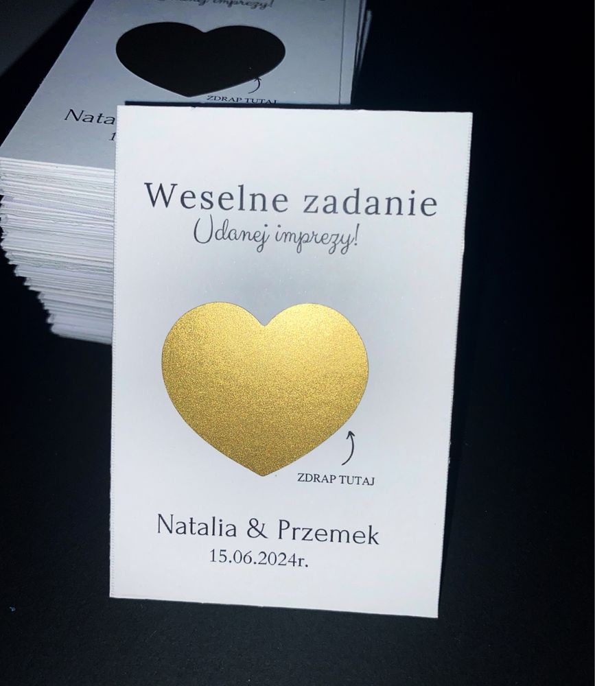 Zdrapki weseone 100 sztuk