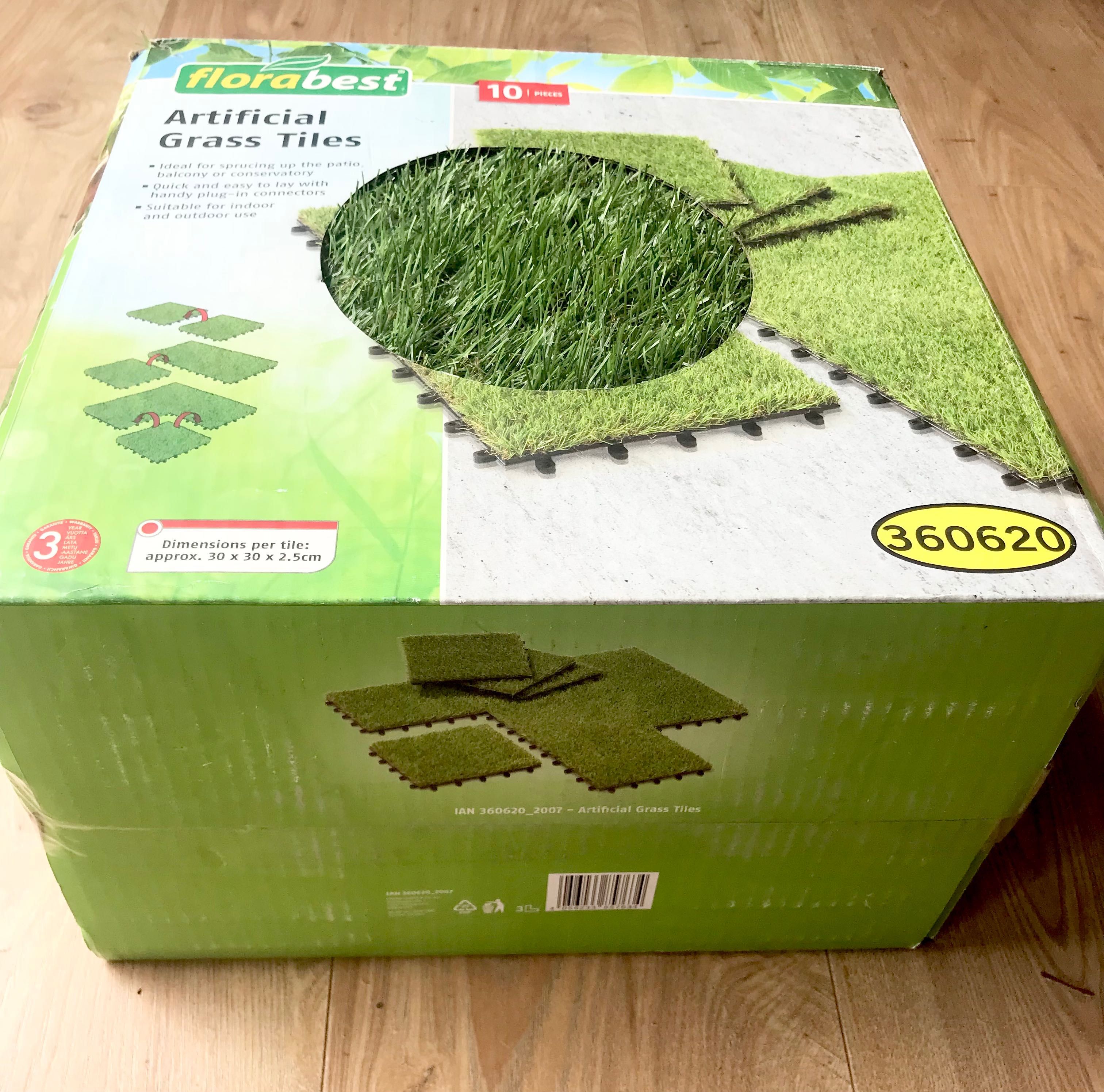 Sztuczna trawa płytkach kafelki artificial grass tiles Florabest NOWA