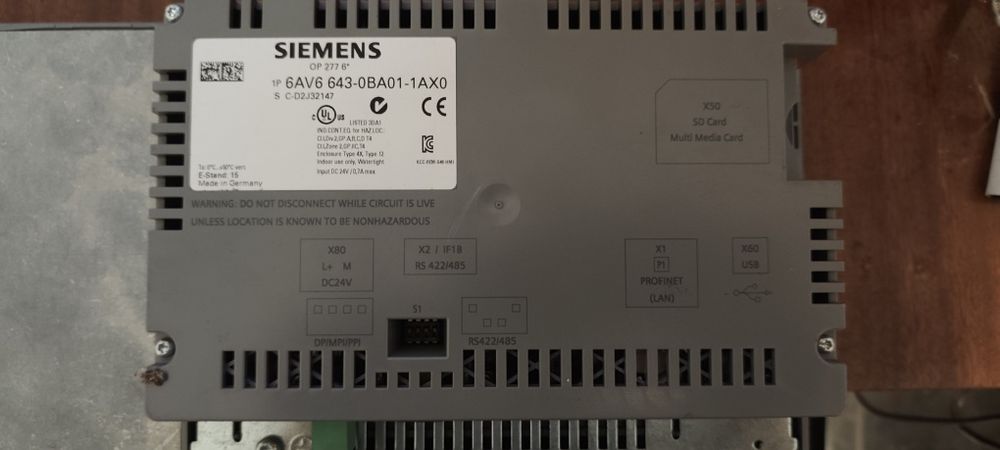Панель управління 6av6643 0ba01 1axo