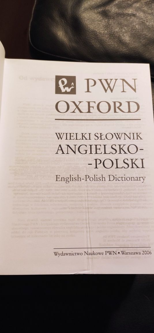 Wielki słownik angielsko-polski PWN Oxford. Wydanie z 2006 r.