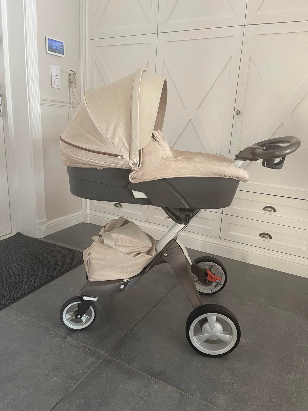 Stokke Xplory V5 wózek komplet Beinge dodatki melange