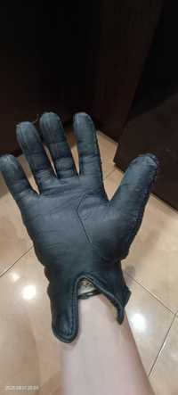 Rękawiczki skórzane zimowe grube używane r.S