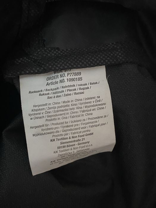 Рюкзак черный легкий