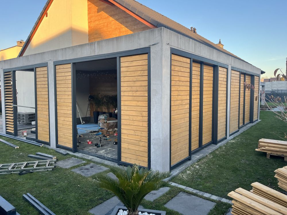 Shuttersy ruchome deseczki zadaszenie tarasu