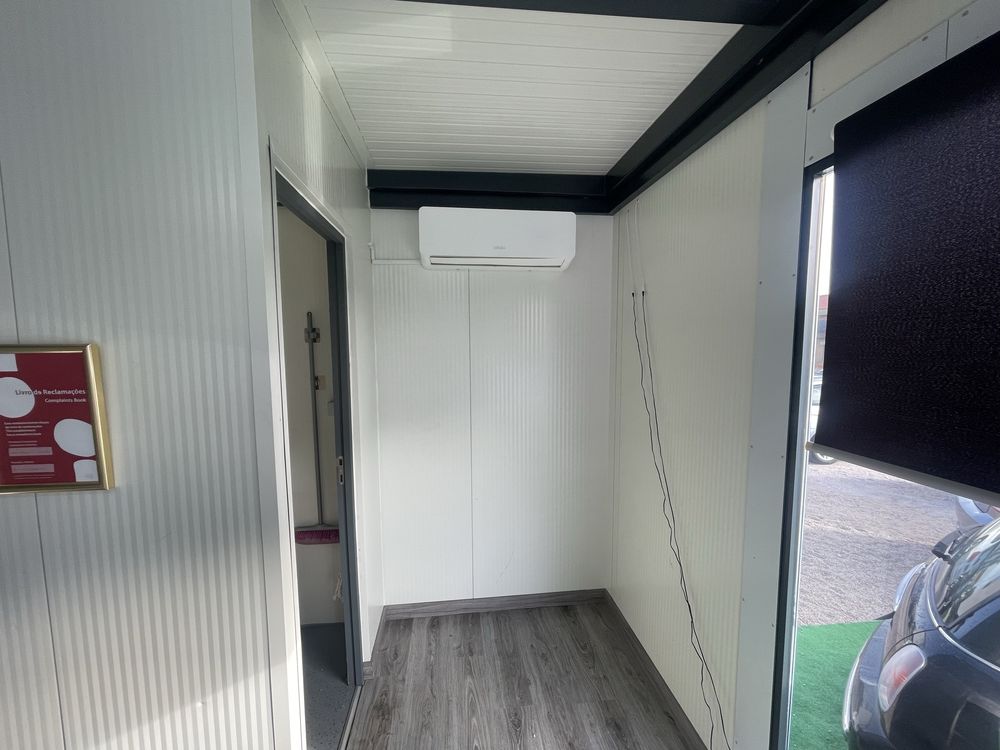 Contentor Escritório 6x3m c/ WC, AC e Videovigilância