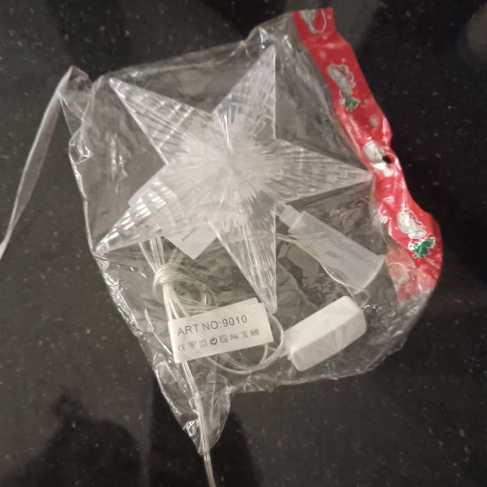 Czubek gwiazdka na choinkę