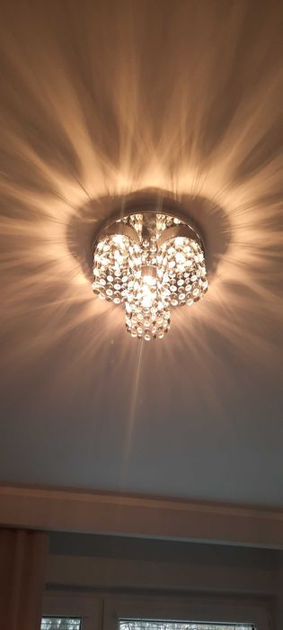 Kinkiet Roki srebrno-czarny kryształowy kryształki diamenciki glamour