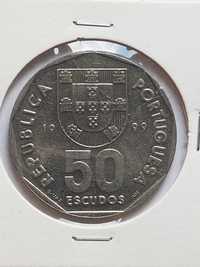 Moeda 50 Escudos C.Niquel República 1999 (MBC+/BELA)