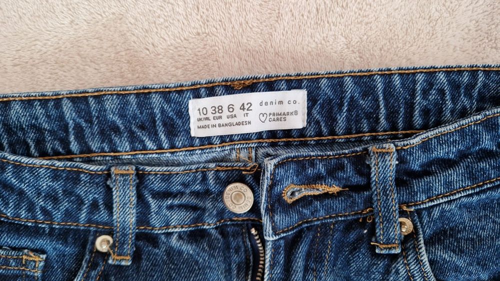 Primark jeansy 38 granat denim