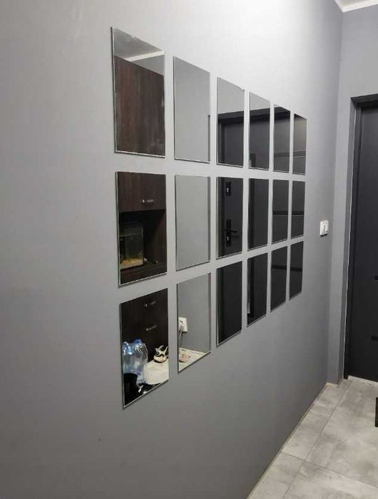 Zestaw 9 szt. luster ściennych naklejane lustro ścienne dekoracja