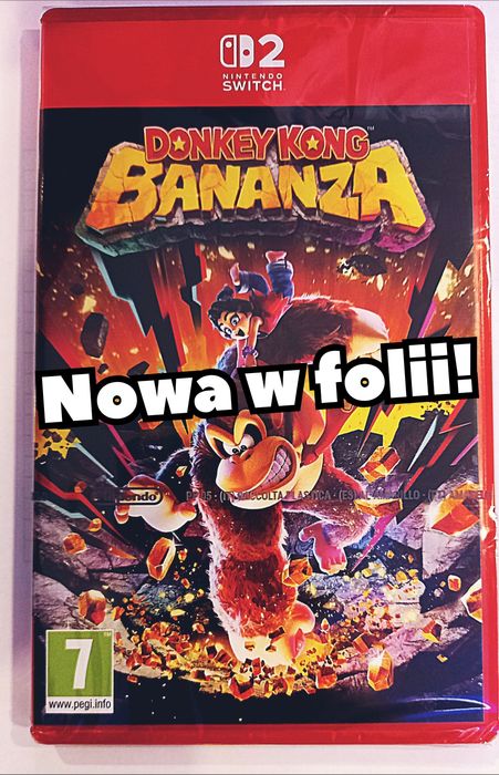 Donkey Kong Bananza na Nintendo Switch 2 /Nowa w folii! Sklep Chorzów