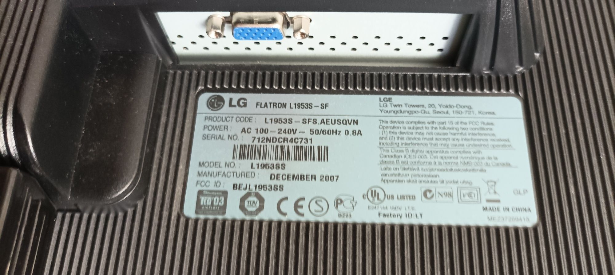 Monitor LG flatron LCD