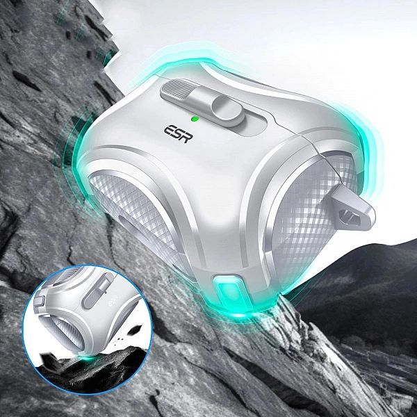 Etui Esr Cyber Flicklock Halolock MagSafe na Airpods Pro 1 / 2 - srebr
