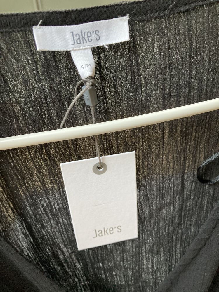 Nowa tunika Jake*s Jake's plażowa S M 36 38 czarna zwiewna mgiełka