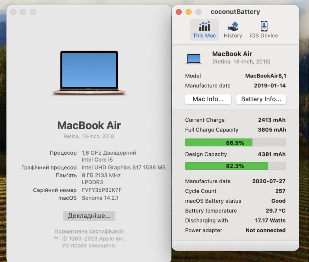 MacBook Air 13 Retina 2018/2019 |i5 1.6/3.7Ghz| 8gb Ram | SSD 128gb