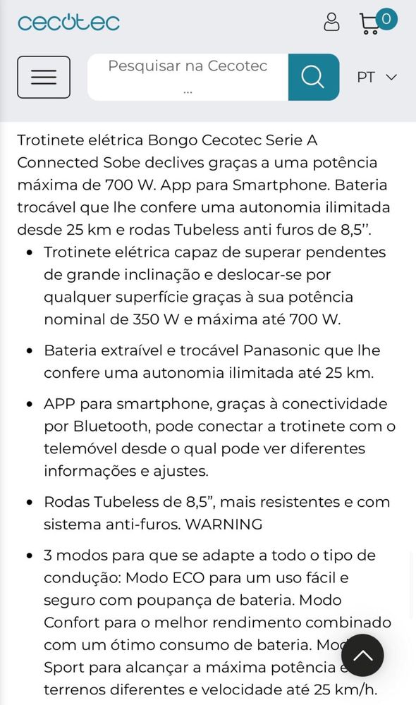 Trotinete Cecotec Bongo Seria A connected