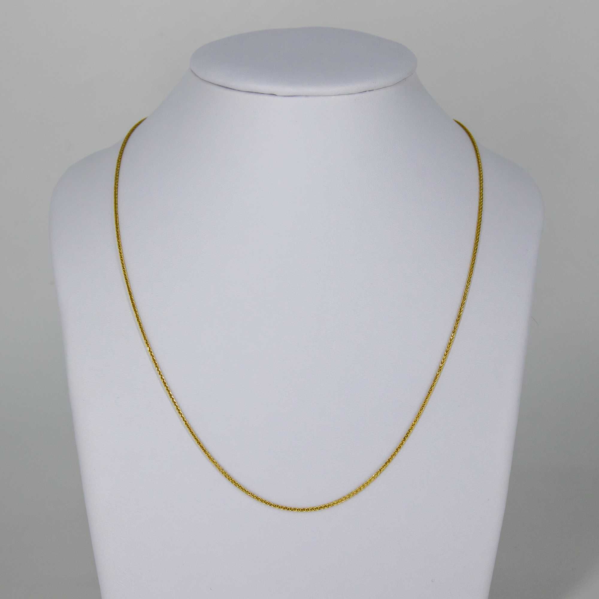 Złoty łańcuszek 585 1,57g 45cm KŁOS diamentowany Nowy WYSYŁKA GRATIS