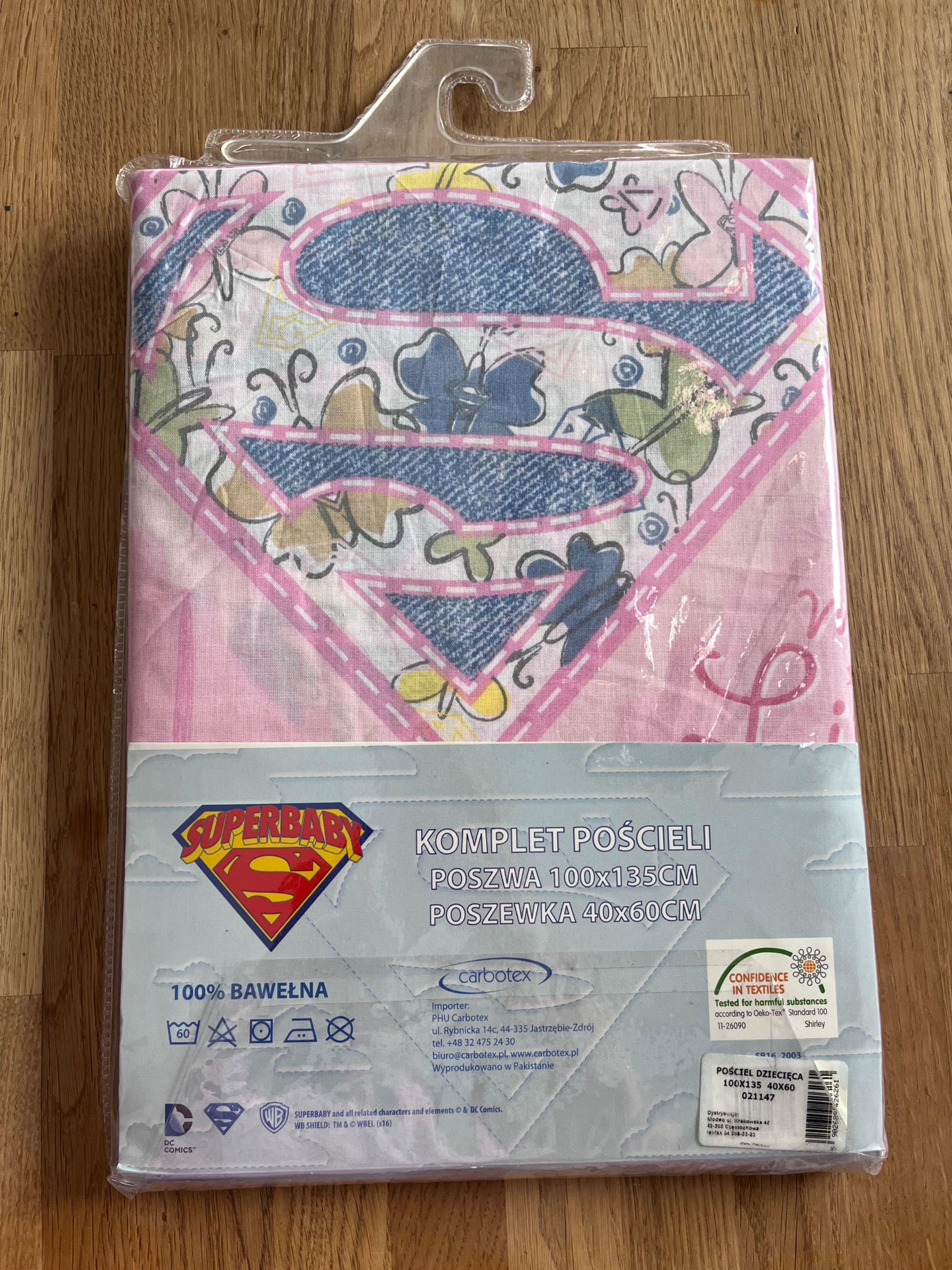 Komplet pościeli dziecięcej 100x135 + 40x60 Superbaby Superman