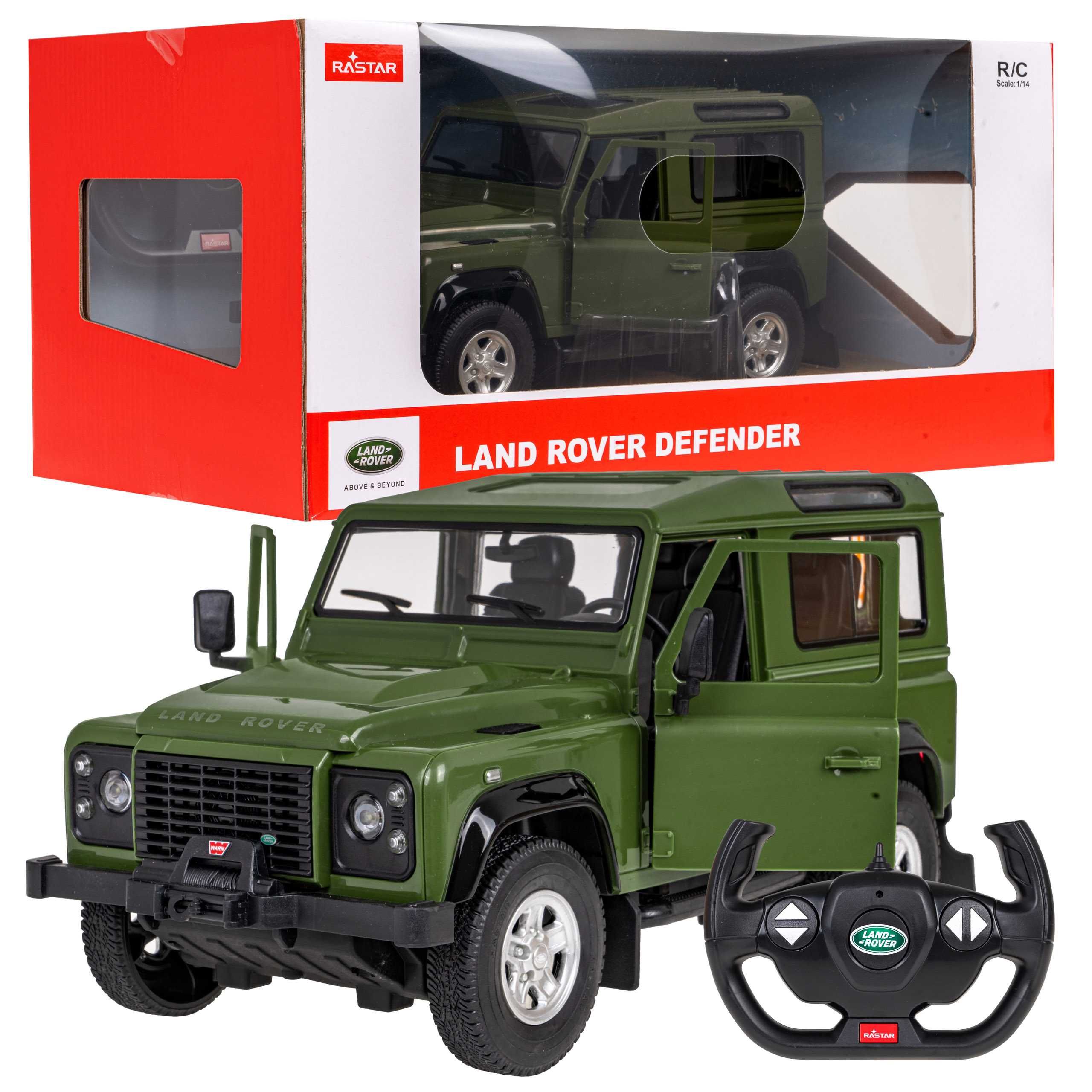 Land Rover Defender zielony RASTAR  Zdalnie sterowanie auto + Pilot