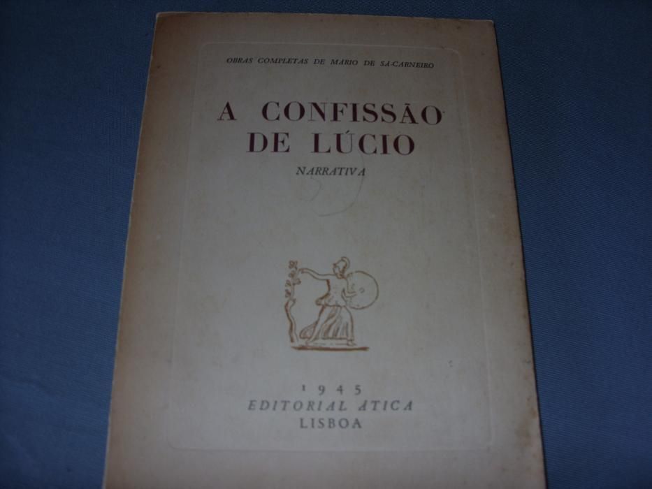 Livro "A Confissão de Lúcio" de Mário Sá Carneiro