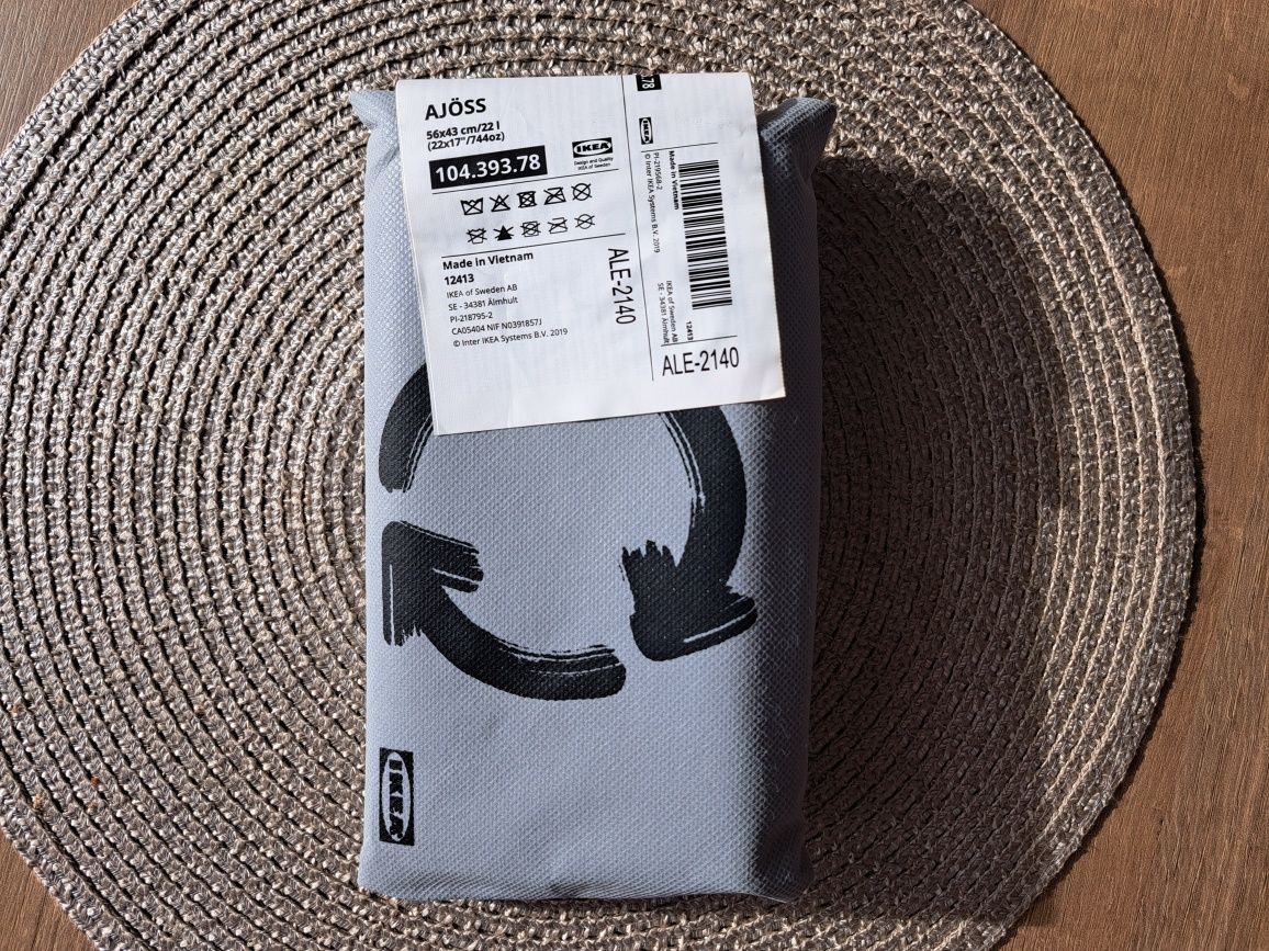 Worek na śmieci 22L ikea Ajoss odpady ze sznurkiem wielorazowy