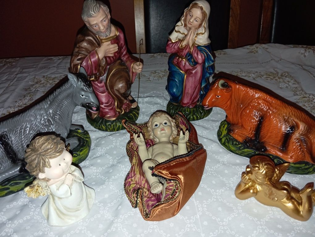 Presépio Natal figuras em cerâmica
