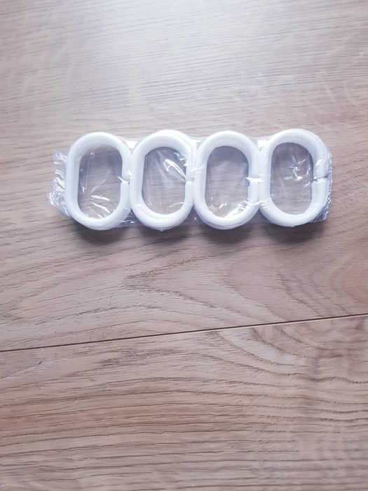 Nowe Kółeczka do zasłony prysznicowej - 8 sztuk