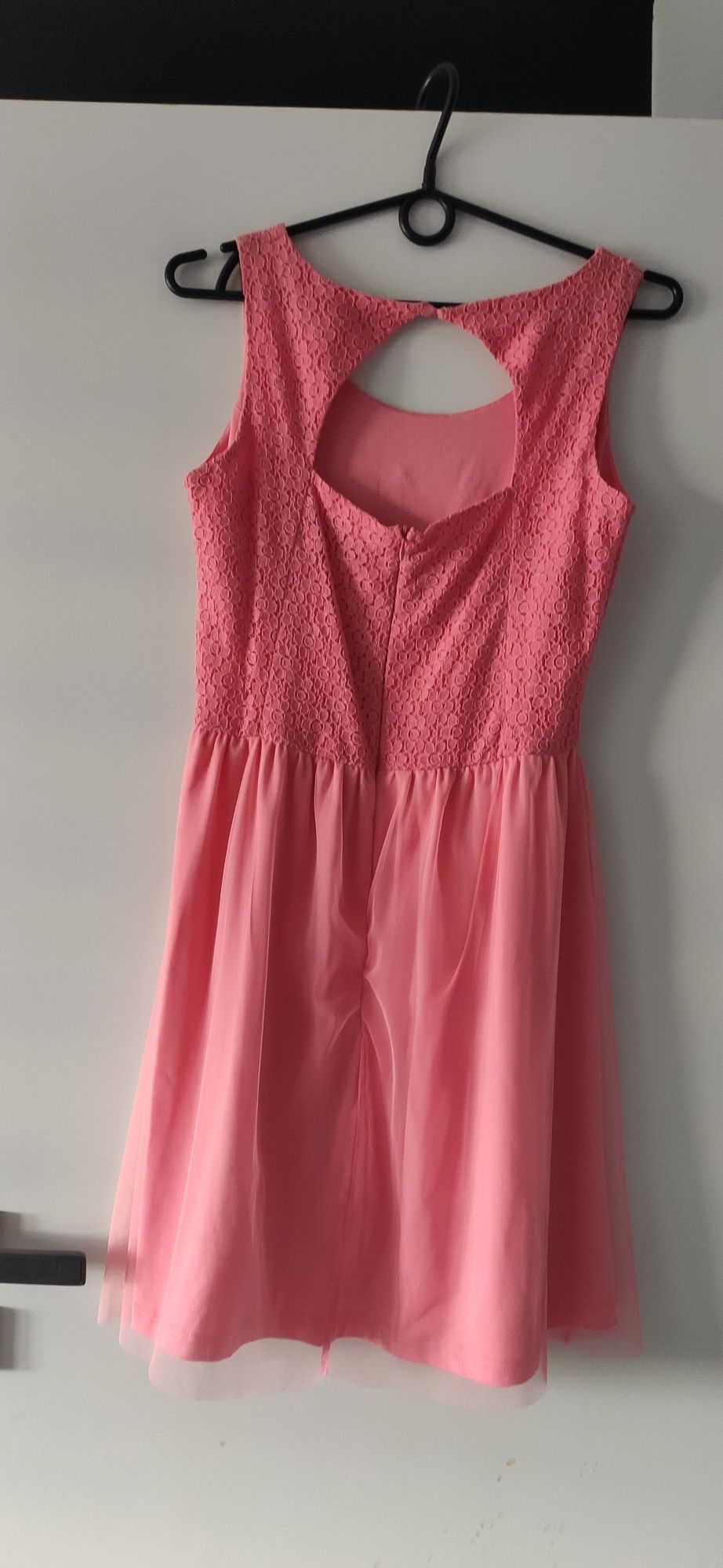 Sukienka neonowa różowa