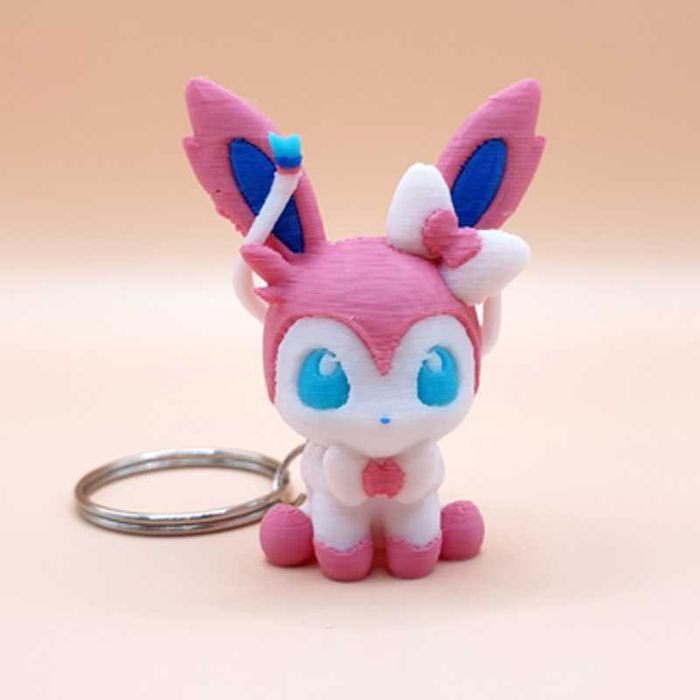 Sylveon z druku 3D - brelok na prezent