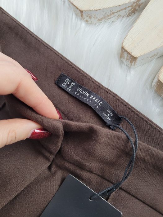 Dzwony elegankcie spodnie z wysokim stanem s Dilvin