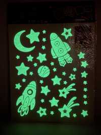 Autocolantes fluorescentes que brilham no escuro