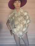 Chusta szal handmade retro vintage
