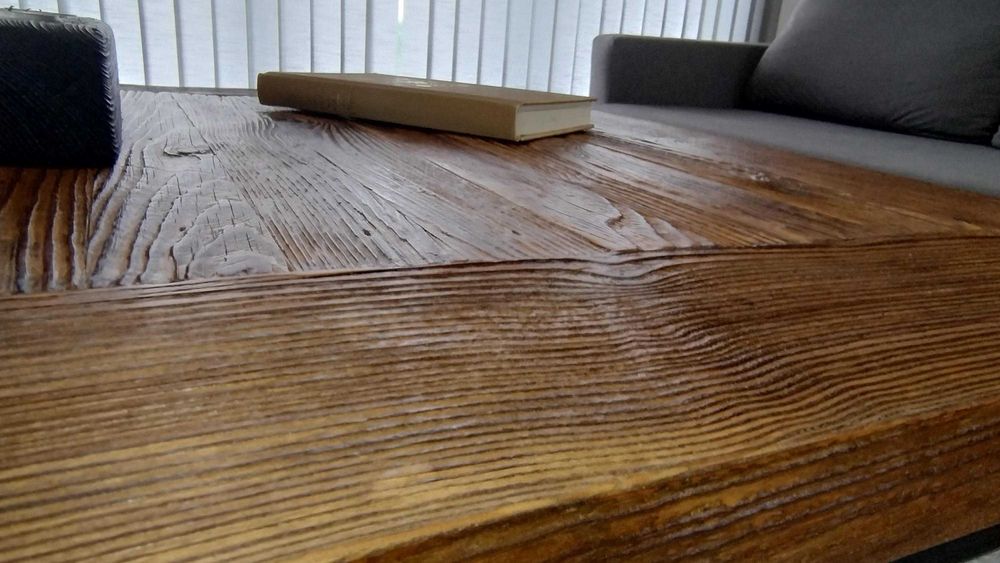 Zestaw stolik kawowy + boczny ze starego drewna LOFT OASIS