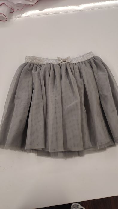 Spódniczka tiulowa siwo-szara