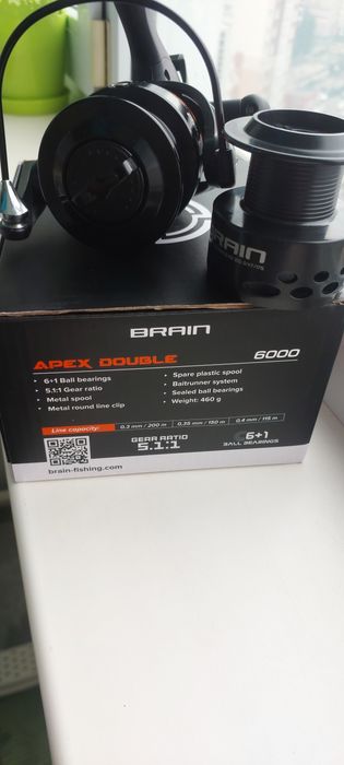 Катушка Brain Apex Double Baitrunner 6000 6+1BB