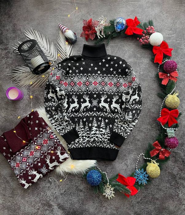 Світер з оленями Новорічний світер