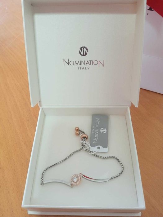 Pulseira nova com caixa/saca Aço-Zr-Ouro "Bluebird" Royaldream