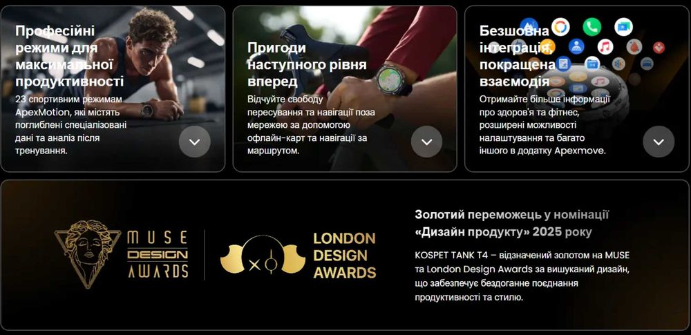 Смарт-годинник тактичний Kospet Tank T4