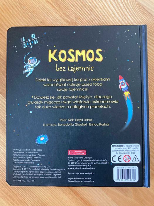 Kosmos bez tajemnic (książka z okienkami dla dzieci)